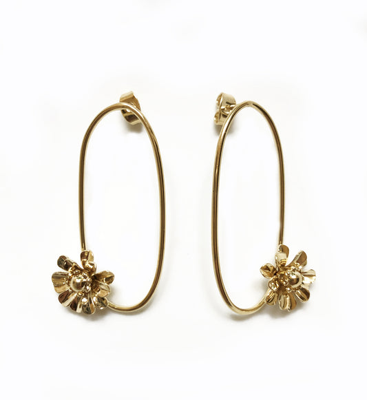 Boucles d'oreilles fleur DAHLIA