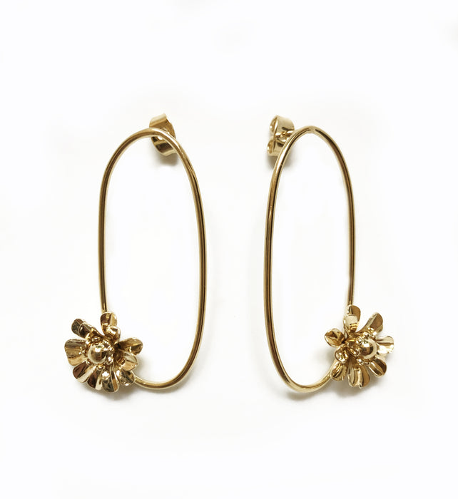 Boucles d'oreilles fleur DAHLIA