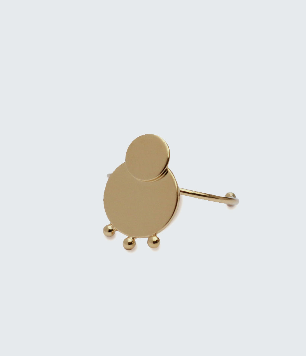 bague doré graphique