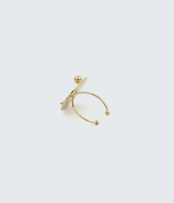 bague graphique dorée ajustable