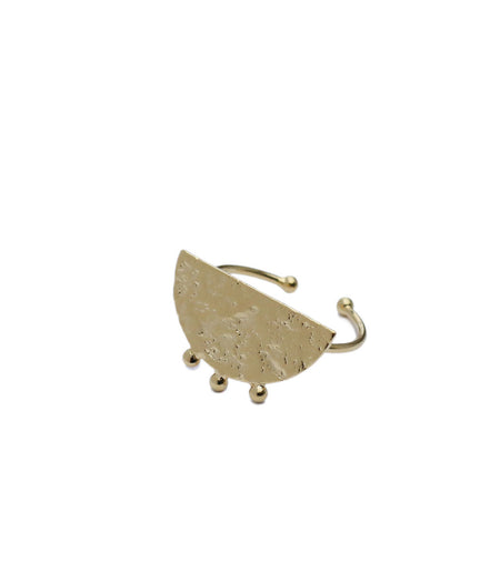 bague demi-lune dorée