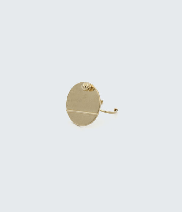 bague graphique dorée ajustable