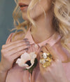 bague grosse fleur dorée