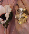 bague grosse fleur dorée
