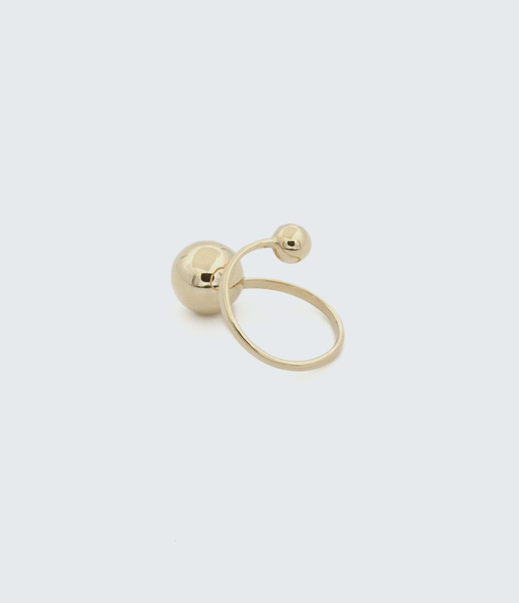bague boules dorées ajustable