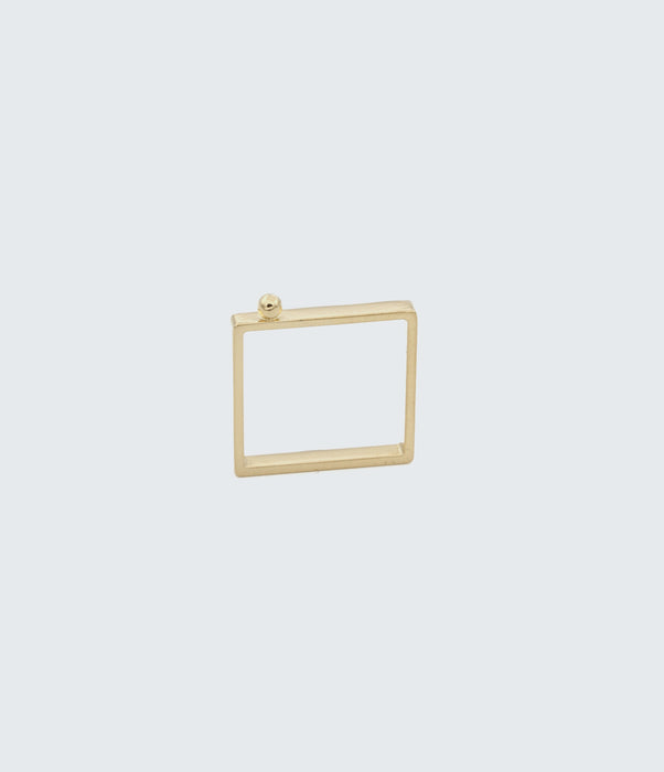 bague carrée dorée