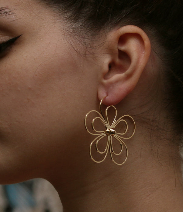 boucles fleur dorée