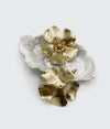 boucles d'oreilles fleurs dorées