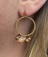 Boucles d'oreilles dorées coquillage