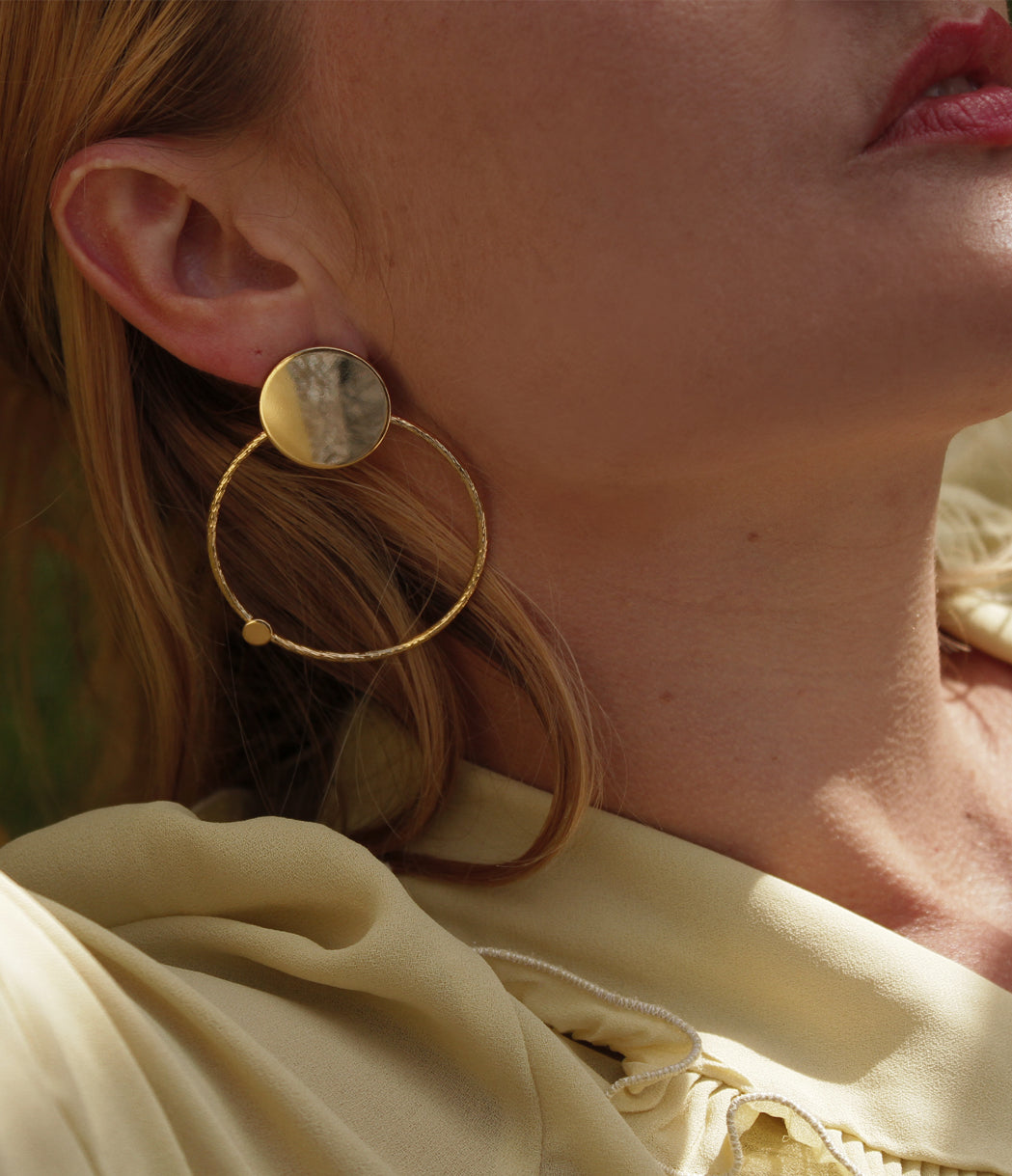 Boucles d'oreilles creoles graphique