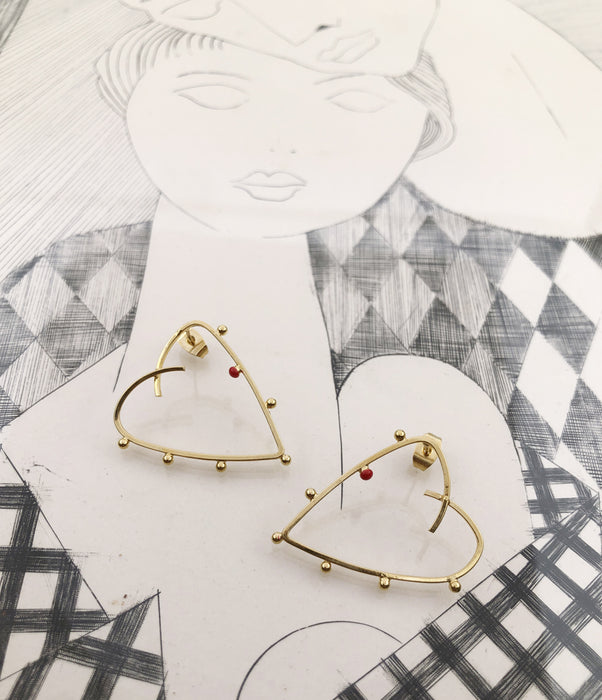 Boucles d'oreilles cœur