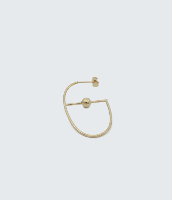 Boucles d'oreilles ovales asymétriques GEOMETRIC