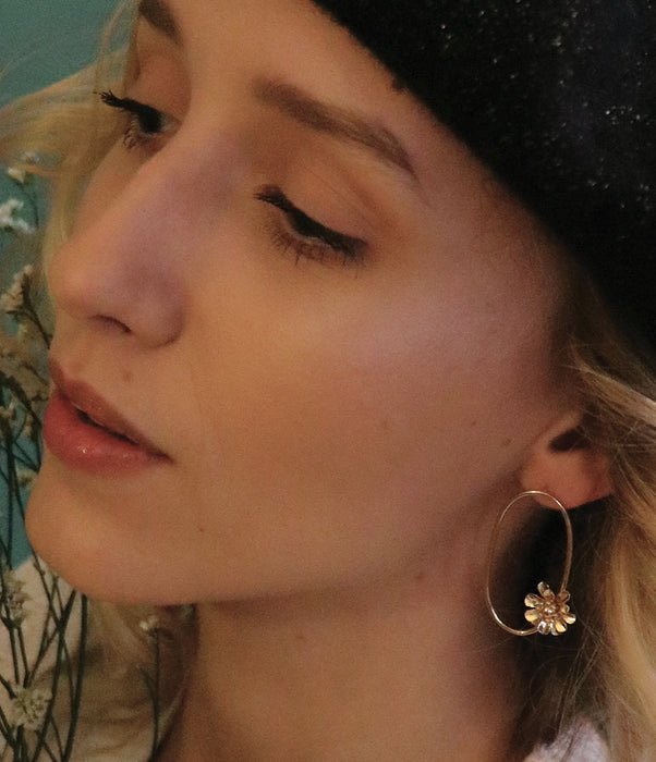 Boucles d'oreilles fleur 