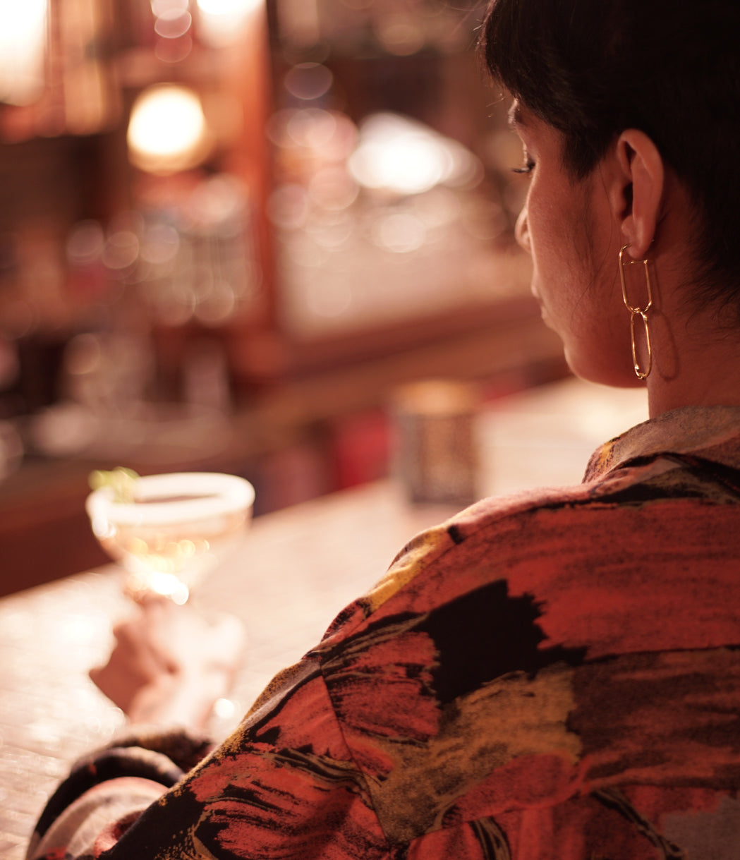 bijoux boucles d'oreilles anneau double