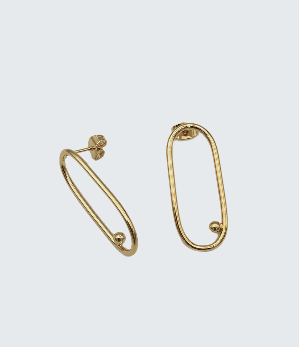 bijoux boucles d'oreilles ovales et petites boules