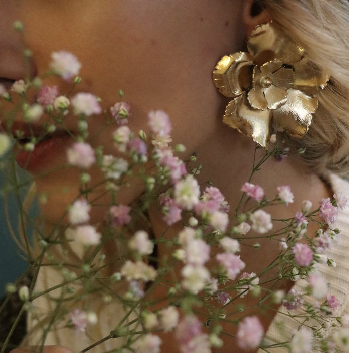 Boucles d'oreilles fleurs ANÉMONES