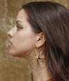 boucles grosse fleur dorée