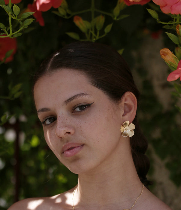 Boucles d'oreilles fleurs rockrose