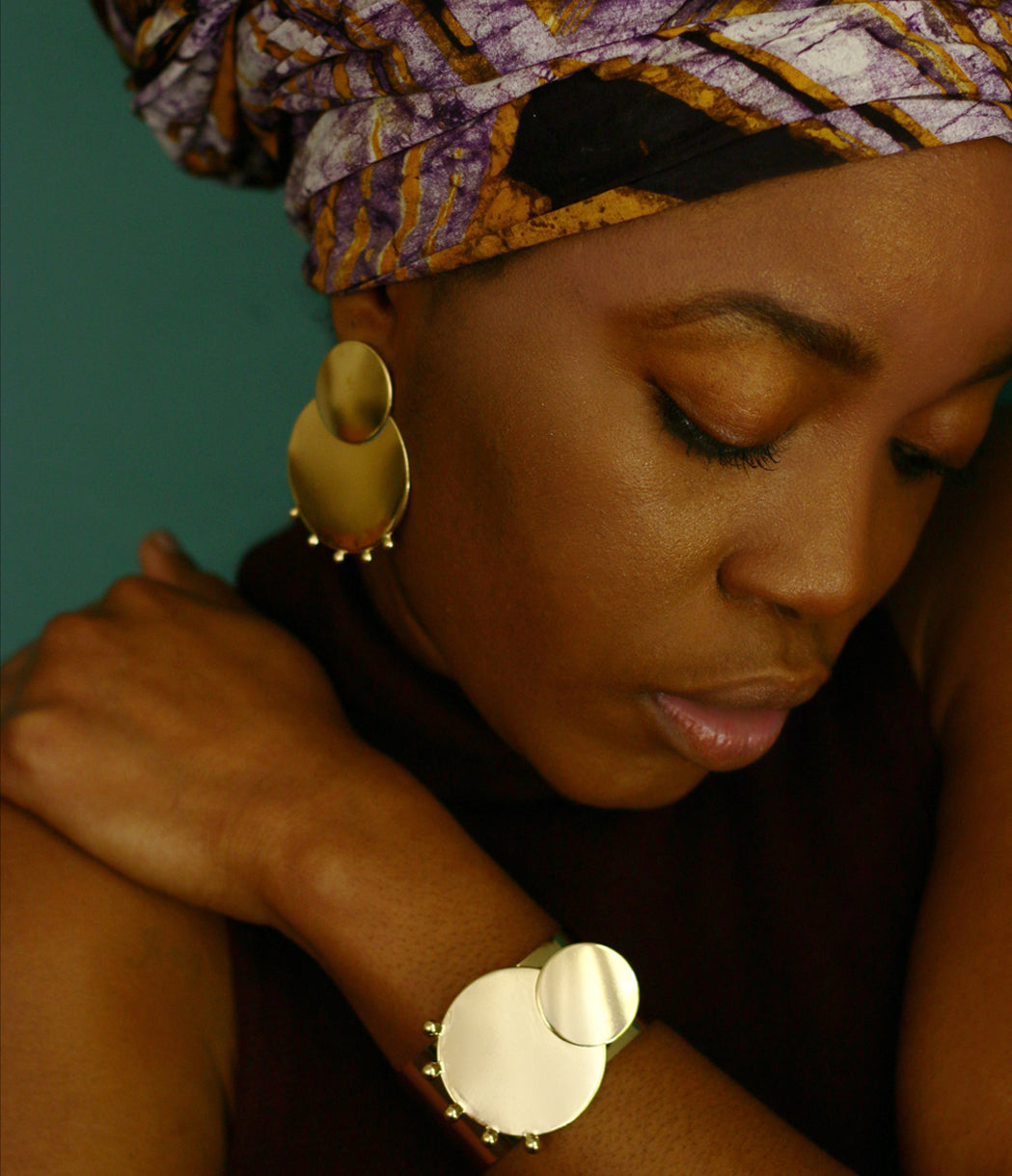 grosse boucles dorées graphiques