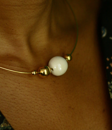 collier perle céramique
