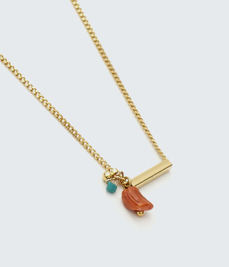 collier doré corail