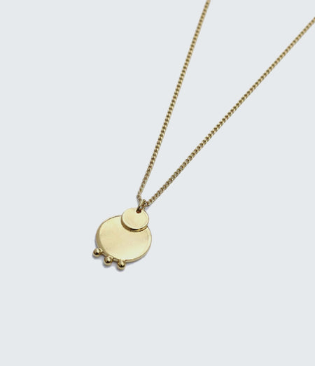 collier graphique doré