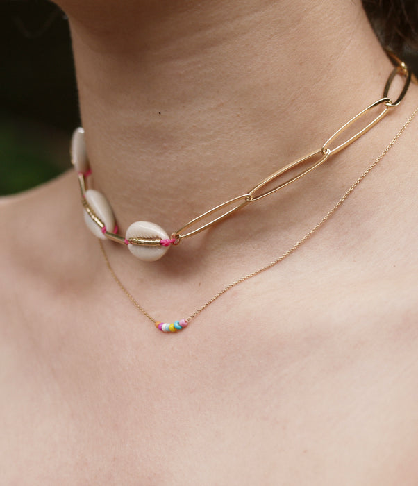 collier doré cori