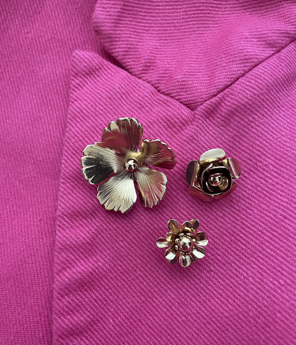 pin's fleur doré